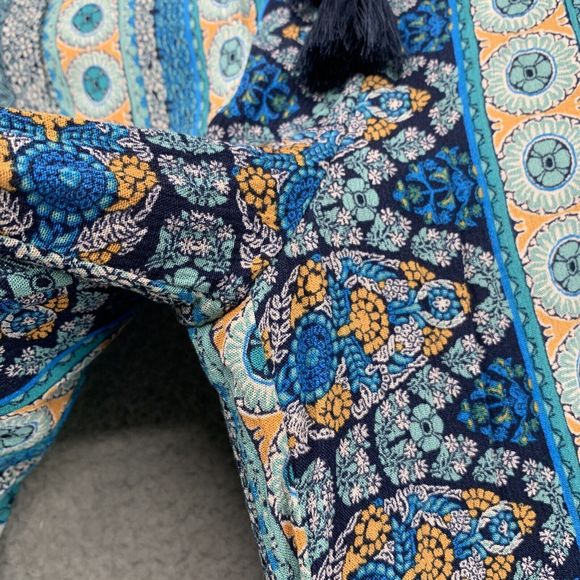 Knox Rose Women XXL Boho Pull On Pants Floral Wide Leg Bohemian Hippy Festival - Picture 7 of 16